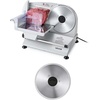 image:imageVEVOR Commercial Meat Slicer 10 inch Electric Food Slicer 240W Frozen Meat Deli Slicer Premium Chromiumplated Steel Blade SemiAuto Meat Slicer For Commercial and Home useSilver