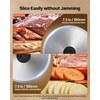 image:imageVEVOR Commercial Meat Slicer 10 inch Electric Food Slicer 240W Frozen Meat Deli Slicer Premium Chromiumplated Steel Blade SemiAuto Meat Slicer For Commercial and Home useSilver