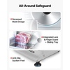 image:imageVEVOR Commercial Meat Slicer 10 inch Electric Food Slicer 240W Frozen Meat Deli Slicer Premium Chromiumplated Steel Blade SemiAuto Meat Slicer For Commercial and Home useSilver