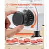 image:imageVEVOR Commercial Meat Slicer 10 inch Electric Food Slicer 240W Frozen Meat Deli Slicer Premium Chromiumplated Steel Blade SemiAuto Meat Slicer For Commercial and Home useSilver