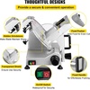 image:imageVEVOR Commercial Meat Slicer 10 inch Electric Food Slicer 240W Frozen Meat Deli Slicer Premium Chromiumplated Steel Blade SemiAuto Meat Slicer For Commercial and Home useSilver