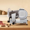 image:imageVEVOR Commercial Meat Slicer 10 inch Electric Food Slicer 240W Frozen Meat Deli Slicer Premium Chromiumplated Steel Blade SemiAuto Meat Slicer For Commercial and Home useSilver