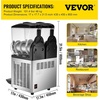 image:imageVEVOR Commercial Slushy Machine 12L Single Tank Frozen Drink Machine 48 Cups Stainless Steel Margarita Smoothie Frozen Drink Maker Slushie Maker for Home Party Restaurants Cafe BarsBlack