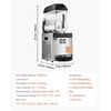 image:imageVEVOR Commercial Slushy Machine 12L Single Tank Frozen Drink Machine 48 Cups Stainless Steel Margarita Smoothie Frozen Drink Maker Slushie Maker for Home Party Restaurants Cafe BarsBlack