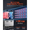 image:imageVEVOR Commercial Slushy Machine 12L Single Tank Frozen Drink Machine 48 Cups Stainless Steel Margarita Smoothie Frozen Drink Maker Slushie Maker for Home Party Restaurants Cafe BarsBlack