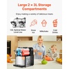image:imageVEVOR Commercial Slushy Machine 3L1 Single Tank Frozen Beverage Maker 12Cup Stainless Steel Slushie Machine Margarita Frozen Drink Smoothie Maker for Restaurants Bars Cafes and Food Truck08 Gal x 2  3 L x 2