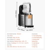image:imageVEVOR Commercial Slushy Machine 4L Single Tank Frozen Drink Machine 16 Cups Stainless Steel Margarita Smoothie Frozen Drink Maker Slushie Maker for Home Party Restaurants Cafe Bars4L1