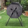 image:imageVEVOR Compost Bin 43Gal Dual Chamber Composting Tumbler Large Tumbling Rotating Composter with 2 Sliding Doors and Steel Frame BPA Free Composter Bin Tumbler for Garden Kitchen Yard Outdoor