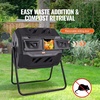 image:imageVEVOR Compost Bin 43Gal Dual Chamber Composting Tumbler Large Tumbling Rotating Composter with 2 Sliding Doors and Steel Frame BPA Free Composter Bin Tumbler for Garden Kitchen Yard Outdoor