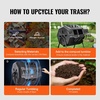 image:imageVEVOR Compost Bin 43Gal Dual Chamber Composting Tumbler Large Tumbling Rotating Composter with 2 Sliding Doors and Steel Frame BPA Free Composter Bin Tumbler for Garden Kitchen Yard Outdoor