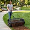image:imageVEVOR Compost Spreader 165 Wide Peat Moss Spreader with T Shaped Handle 3 Heights Adjustable PowderCoated Steel Garden Peat Moss Roller Heavy Duty Grass Seed Roller for Planting Seeding BlackBlack
