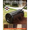 image:imageVEVOR Compost Spreader 165 Wide Peat Moss Spreader with T Shaped Handle 3 Heights Adjustable PowderCoated Steel Garden Peat Moss Roller Heavy Duty Grass Seed Roller for Planting Seeding BlackBlack