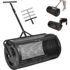 image:imageVEVOR Compost Spreader 165 Wide Peat Moss Spreader with T Shaped Handle 3 Heights Adjustable PowderCoated Steel Garden Peat Moss Roller Heavy Duty Grass Seed Roller for Planting Seeding BlackBlack