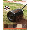 image:imageVEVOR Compost Spreader 165 Wide Peat Moss Spreader with T Shaped Handle 3 Heights Adjustable PowderCoated Steel Garden Peat Moss Roller Heavy Duty Grass Seed Roller for Planting Seeding BlackBlack