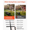 image:imageVEVOR Compost Spreader 165 Wide Peat Moss Spreader with T Shaped Handle 3 Heights Adjustable PowderCoated Steel Garden Peat Moss Roller Heavy Duty Grass Seed Roller for Planting Seeding BlackBlack