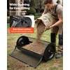 image:imageVEVOR Compost Spreader 165 Wide Peat Moss Spreader with T Shaped Handle 3 Heights Adjustable PowderCoated Steel Garden Peat Moss Roller Heavy Duty Grass Seed Roller for Planting Seeding BlackBlack