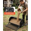 image:imageVEVOR Compost Spreader 165 Wide Peat Moss Spreader with T Shaped Handle 3 Heights Adjustable PowderCoated Steel Garden Peat Moss Roller Heavy Duty Grass Seed Roller for Planting Seeding BlackBlack