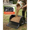 image:imageVEVOR Compost Spreader 24 Wide Peat Moss Spreader with PushTow Handle amp Brush 4 Heights Adjustable PowderCoated Steel Garden Peat Moss Roller Heavy Duty Grass Seed Roller for Planting Seeding
