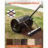 image:imageVEVOR Compost Spreader 24 Wide Peat Moss Spreader with PushTow Handle amp Brush 4 Heights Adjustable PowderCoated Steel Garden Peat Moss Roller Heavy Duty Grass Seed Roller for Planting Seeding
