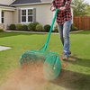 image:imageVEVOR Compost Spreader 24 in Wide Peat Moss Spreader with PushTow Handle 4 Heights Adjustable PowderCoated Steel Garden Peat Moss Roller Heavy Duty Grass Seed Spreaders for Planting Seeding