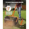 image:imageVEVOR Compost Spreader 24 in Wide Peat Moss Spreader with T Shaped Handle 3 Heights Adjustable PowderCoated Steel Garden Peat Moss Roller Heavy Duty Grass Seed Spreaders for Planting Seeding
