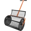 image:imageVEVOR Compost Spreader 244256 Height Adjustable Handle 24 Wide Lawn and Garden Peat Moss Roller with Side Latches Powder Coated Steel Mesh Basket for Spreading Manure Topsoil Black