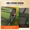 image:imageVEVOR Compost Spreader 244256 Height Adjustable Handle 24 Wide Lawn and Garden Peat Moss Roller with Side Latches Powder Coated Steel Mesh Basket for Spreading Manure Topsoil Black