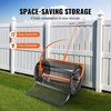 image:imageVEVOR Compost Spreader 244256 Height Adjustable Handle 24 Wide Lawn and Garden Peat Moss Roller with Side Latches Powder Coated Steel Mesh Basket for Spreading Manure Topsoil Black
