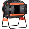 image:imageVEVOR Compost Tumbler 53 Gallon Dual Chamber Outdoor Tumbling Composter with 2 Sliding Doors and Aeration System Large EasyTurn Rotating Composting Bin for Outside Garden Kitchen and Yard Waste