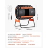 image:imageVEVOR Compost Tumbler 53 Gallon Dual Chamber Outdoor Tumbling Composter with 2 Sliding Doors and Aeration System Large EasyTurn Rotating Composting Bin for Outside Garden Kitchen and Yard Waste