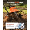 image:imageVEVOR Corded Electric Tiller 18 Inch Tilling Width Garden Rototiller 135Amp Motor HeavyDuty Tilling Machine Cultivator with Steel Tines and Foldable Handle for Lawn Yard and Gardening Care
