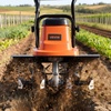 image:imageVEVOR Corded Electric Tiller 18 Inch Tilling Width Garden Rototiller 135Amp Motor HeavyDuty Tilling Machine Cultivator with Steel Tines and Foldable Handle for Lawn Yard and Gardening Care