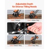 image:imageVEVOR Corded Electric Tiller 18 Inch Tilling Width Garden Rototiller 15Amp Motor HeavyDuty Tilling Machine Cultivator with Steel Tines and Foldable Handle for Lawn Yard and Gardening Care