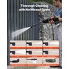 image:imageVEVOR Cordless Pressure Washer 1200PSI MAX Portable Pressure Washer with Brushless Motor Dual Batteries 6in1 Nozzle amp Water Hose 4 Speed Adjustable Handheld Power Cleaner for Home Garden Patio