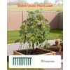 image:imageVEVOR Cucumber Trellis 35 x 55 Foldable AFrame Garden Trellises for Raised Bed 4 Panels Metal Rustproof Outdoor Climbing Plant Support with Gloves for Vine Peas Beans Tomato Flowers35 x 55