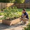image:imageVEVOR Cucumber Trellis 35 x 55 Foldable AFrame Garden Trellises for Raised Bed 4 Panels Metal Rustproof Outdoor Climbing Plant Support with Gloves for Vine Peas Beans Tomato Flowers39 x 32