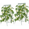 image:imageVEVOR Cucumber Trellis 35 x 55 Foldable AFrame Garden Trellises for Raised Bed 4 Panels Metal Rustproof Outdoor Climbing Plant Support with Gloves for Vine Peas Beans Tomato Flowers46 x 36