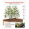 image:imageVEVOR Cucumber Trellis 35 x 55 Foldable AFrame Garden Trellises for Raised Bed 4 Panels Metal Rustproof Outdoor Climbing Plant Support with Gloves for Vine Peas Beans Tomato Flowers46 x 36