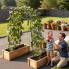 image:imageVEVOR Cucumber Trellis 81 inch Tall Garden Arch Trellis UShape Garden Trellises for Raised Bed Metal Arch Outdoor Climbing Plants Support for Vine Peas Beans Zucchini Tomato Squash FlowersArch Trellis