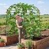 image:imageVEVOR Cucumber Trellis 81 inch Tall Garden Arch Trellis UShape Garden Trellises for Raised Bed Metal Arch Outdoor Climbing Plants Support for Vine Peas Beans Zucchini Tomato Squash FlowersArch Trellis