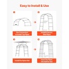 image:imageVEVOR Cucumber Trellis 81 inch Tall Garden Arch Trellis UShape Garden Trellises for Raised Bed Metal Arch Outdoor Climbing Plants Support for Vine Peas Beans Zucchini Tomato Squash FlowersArch Trellis