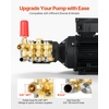 image:imageVEVOR Electric Pressure Washer Pump Kit 1220 PSI 22 GPM Triplex Power Washer Pump with 2 HP Motor 120 V Adjustable Water Pressure for Washing Cars Gardens Exterior Walls Machinery Equipment