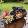 image:imageVEVOR Electric Pressure Washer Pump Kit 1950 PSI 32 GPM Triplex Power Washer Pump with 5 HP Motor 240 V Adjustable Water Pressure for Washing Cars Gardens Exterior Walls Machinery Equipment