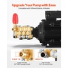 image:imageVEVOR Electric Pressure Washer Pump Kit 1950 PSI 32 GPM Triplex Power Washer Pump with 5 HP Motor 240 V Includes Wall Mount Bracket Spray Gun Wand Hose 5 Nozzles for Washing Cars Gardens