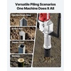 image:imageVEVOR Electric T Post Driver 2200W Handheld Powerful Post Pounder with 217 in55mm 276 in70mm Sleeves for Fence Metal Fencing Farm Garden Construction Landscaping Projects