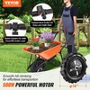 image:imageVEVOR Electric Wheelbarrow Cart 500W Powered Utility Garden Wagon Dump Cart 45 Cu Ft Load amp 573 lbs Capacity with Metal Handle amp 16 Track Wheels Two Wheel Barrow Yard Cart amp Wagons for LawnElectric 4 Cu Ft Load  330 lbs
