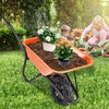 image:imageVEVOR Electric Wheelbarrow Cart 500W Powered Utility Garden Wagon Dump Cart 45 Cu Ft Load amp 573 lbs Capacity with Metal Handle amp 16 Track Wheels Two Wheel Barrow Yard Cart amp Wagons for LawnElectric 4 Cu Ft Load  330 lbs