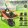 image:imageVEVOR Electric Wheelbarrow Cart 500W Powered Utility Garden Wagon Dump Cart 45 Cu Ft Load amp 573 lbs Capacity with Metal Handle amp 16 Track Wheels Two Wheel Barrow Yard Cart amp Wagons for LawnElectric 4 Cu Ft Load  330 lbs