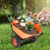 image:imageVEVOR Electric Wheelbarrow Cart 500W Powered Utility Garden Wagon Dump Cart 45 Cu Ft Load amp 573 lbs Capacity with Metal Handle amp 16 Track Wheels Two Wheel Barrow Yard Cart amp Wagons for LawnElectric 45 Cu Ft Load  573 lbs