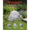 image:imageVEVOR Faux Rock Cover Outdoor Fake Rock Well Pump Cover Realistic Natural Texture Lightweight amp WeatherResistant Polyresin Artificial Boulder for Landscaping Garden Yard Dcor Brown Small SizeIrregular conesmall sizelight grey